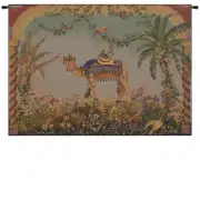The Camel Large French Wall Tapestry - 58 in. x 44 in. Cotton/Viscose/Polyester by Charlotte Home Furnishings