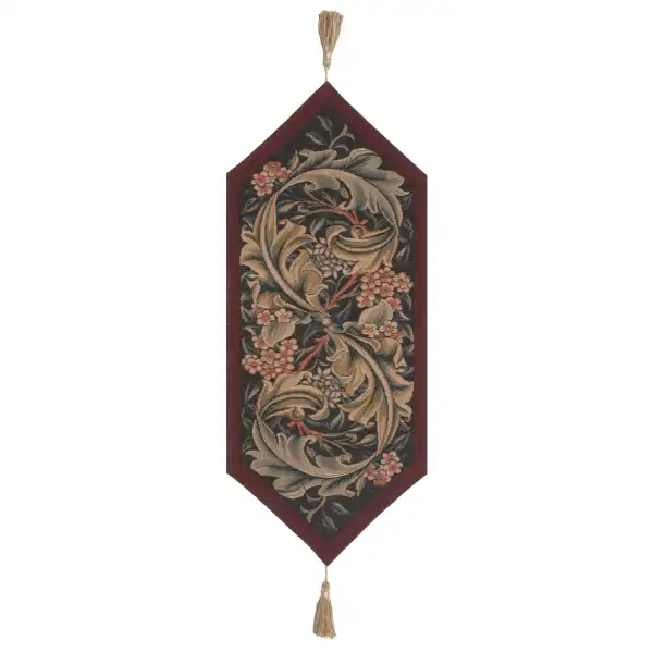 William Morris Red Small French Tapestry Table Runner