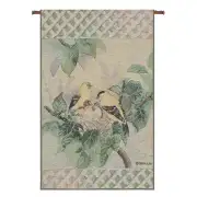 Nature's Harmony Finch Tapestry Banner