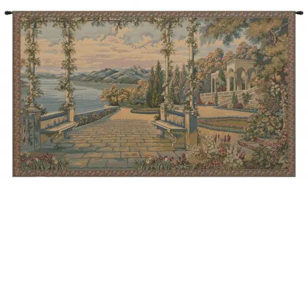 Lago Di Como II Italian Tapestry - 46 in. x 26 in. cotton/viscose/Polyester by Francois Boucher