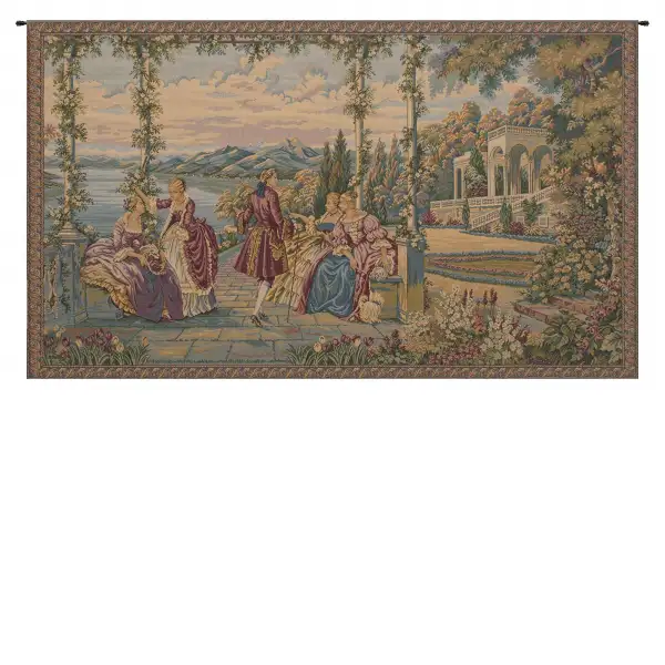 Dame e Lago Italian Tapestry Wall Hanging