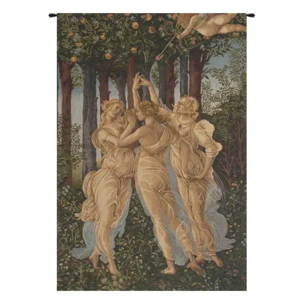 Tre Grazie Italian Tapestry - 26 in. x 38 in. cotton/viscose/Polyester by Sandro Botticelli