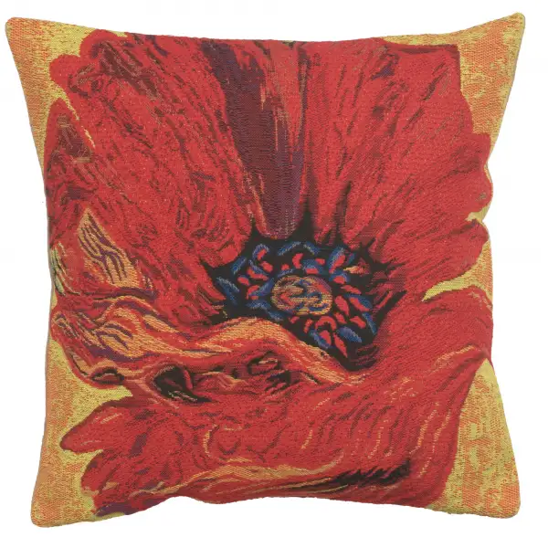 Poppy Red II Belgian Cushion Cover