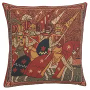 Godfroid Belgian Cushion Cover - 16 in. x 16 in. Cotton/Viscose/Polyester by Charlotte Home Furnishings