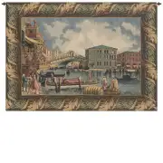 Ponte Di Rialto II With Border Italian Tapestry