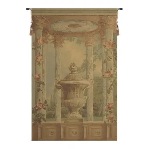 Urn with Columns Brown Small Belgian Tapestry