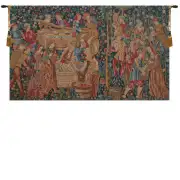 The Vintage II Belgian Tapestry Wall Hanging - 61 in. x 35 in. Wool/cotton/others by Charlotte Home Furnishings