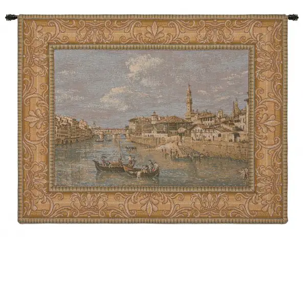 Florence from the Arno Italian Tapestry Wall Hanging