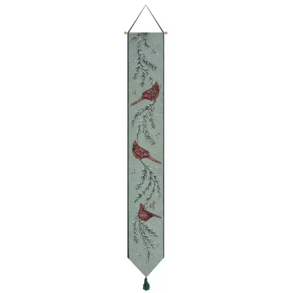 Three Winter Robins Decorative Bell Pull