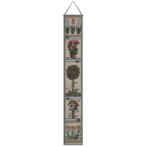 Garden Quilt Beige Tapestry Bell Pull