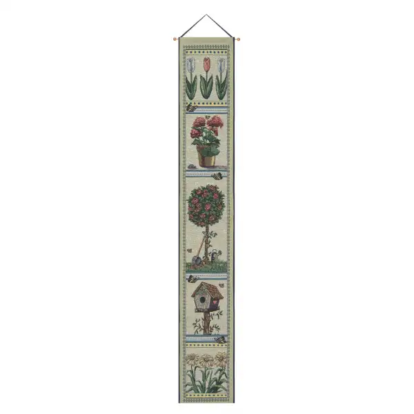 Garden Quilt Green Wall Tapestry Bell Pull