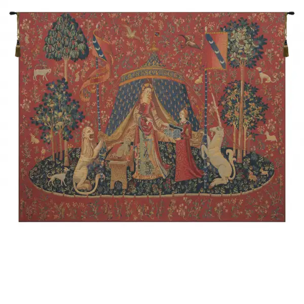 Le Desir Clair Belgian Tapestry Wall Hanging - 65 in. x 48 in. CottonWool by Charlotte Home Furnishings