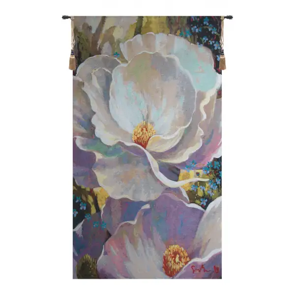 Evening Song Belgian Tapestry Wall Hanging - 37 in. x 66 in. Cotton/Treveria/Wool by Simon Bull