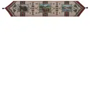 Rustic Retreat with Black Tassels Tapestry Table Runner