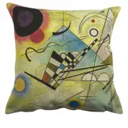 Composition VIII By Kandisnky Belgian Cushion Cover - 18 in. x 18 in. Wool/PolyViscous by Kandinsky