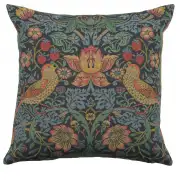 Strawberry Thief A Blue by William Morris European Cushion Covers