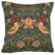 Strawberry Thief A Black by William Morris European Cushion Covers