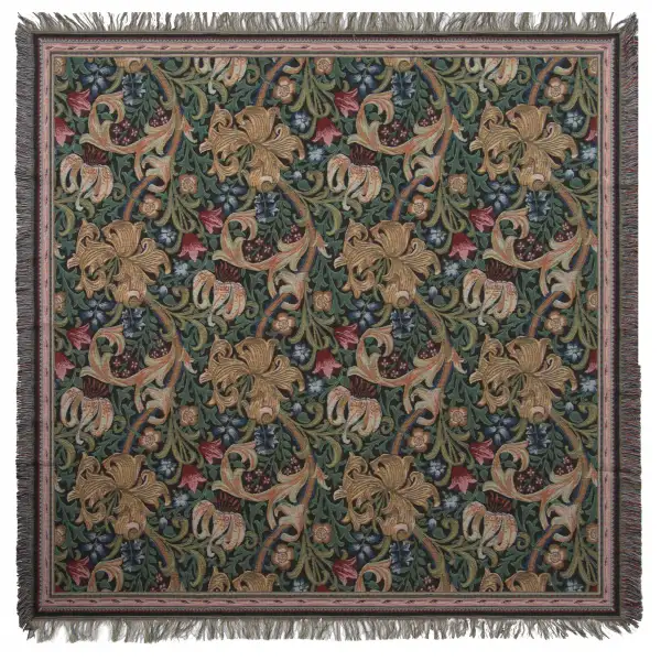 Golden Lily by William Morris Belgian Tapestry Throw