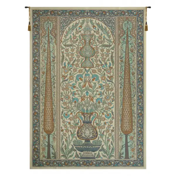 Bright Floral with Urns European Tapestry