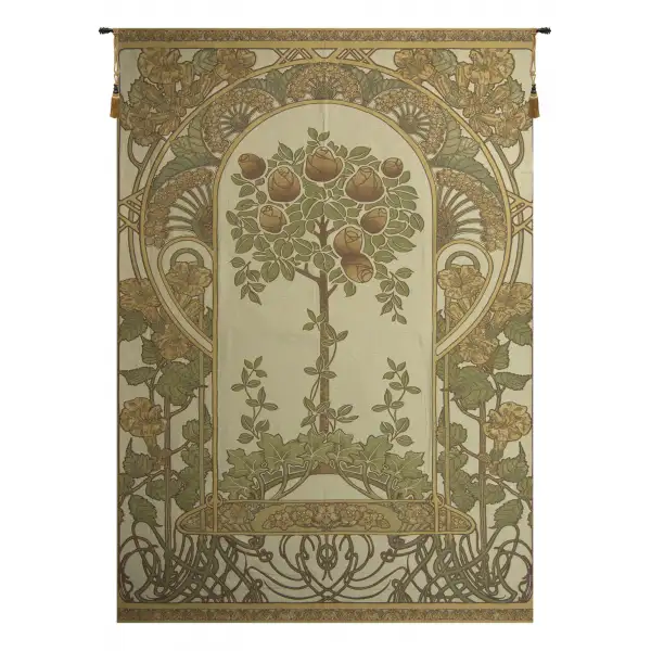 Rose Bush Beige European Tapestry