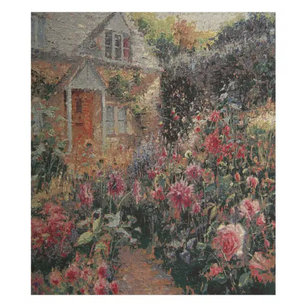 Enchanting English Garden Stretched Wall Tapestry