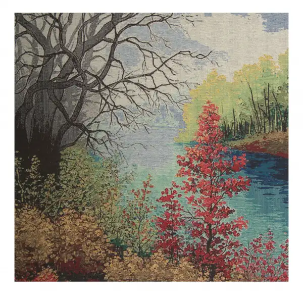 The Autumn River  Wall Tapestry Stretched