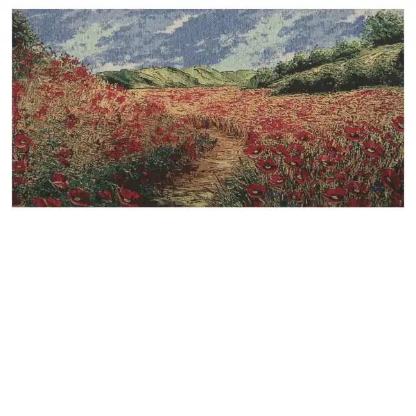 Poppy Fields III Stretched Wall Tapestry