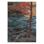 Our River in Autumn  Wall Tapestry Stretched