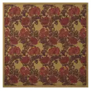 Chrysanthemum Bordo II Belgian Tapestry Throw