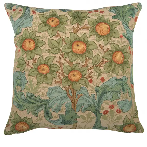 Orange Tree w/Arabesques Light French Tapestry Cushion