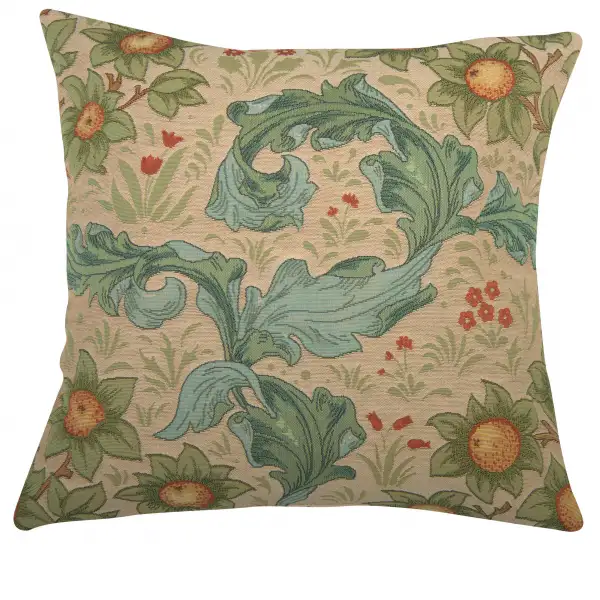 Arabesques W/Orange Tree Light Cushion - 19 in. x 19 in. Cotton by William Morris