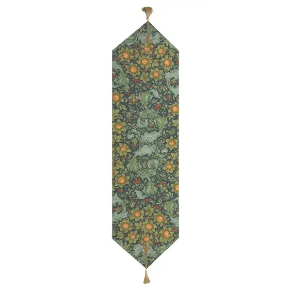 Orange Tree Arabesque Blue French Tapestry Table Runner