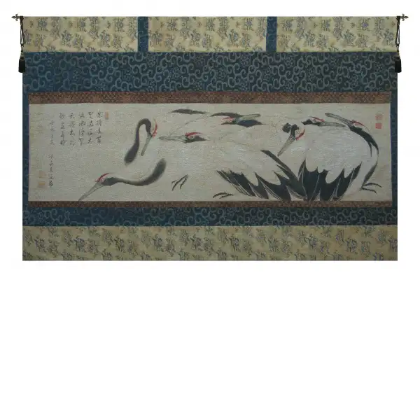 Crane Birds Belgian Wall Tapestry