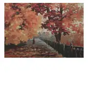 Blues of Falling Stretched Wall Tapestry