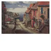 Mediterranean Village at Amalfi Stretched Wall Tapestry