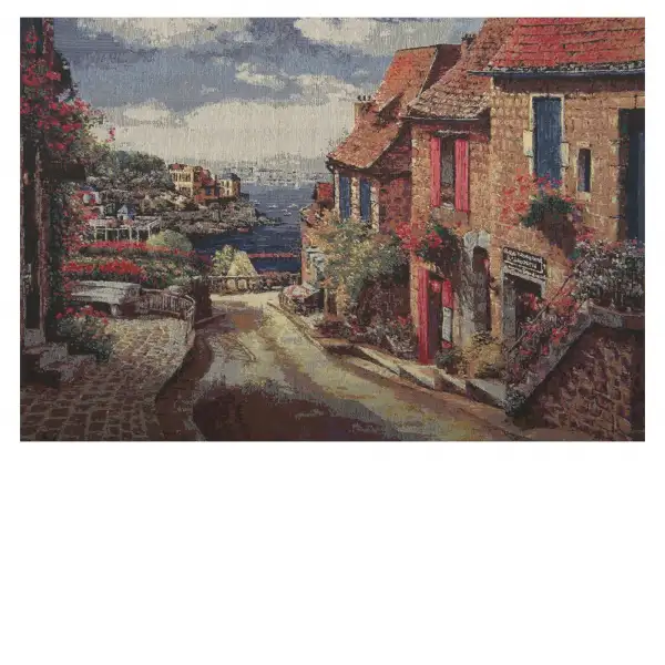 Mediterranean Village at Amalfi Stretched Wall Tapestry