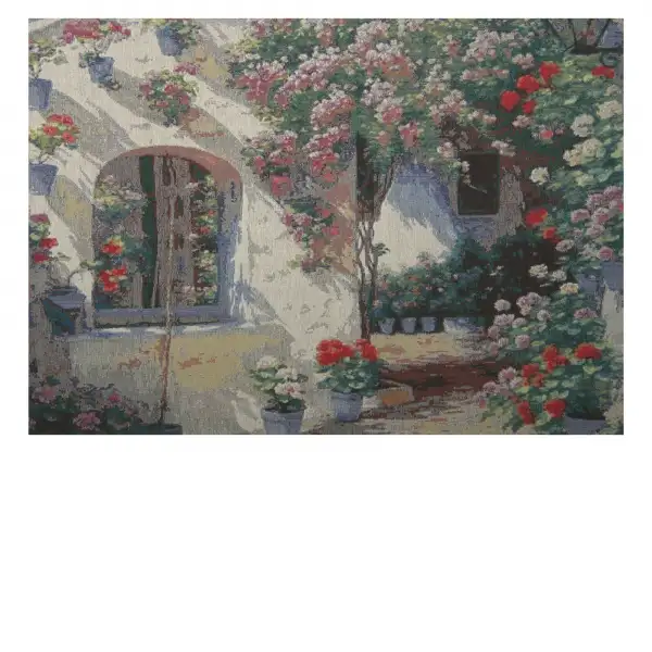 Cordoba Patio  Wall Tapestry Stretched