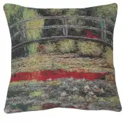 Giverny Bridge II Decorative Floor Pillow Cushion Cover