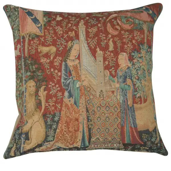 The Hearing I Large French Tapestry Cushion