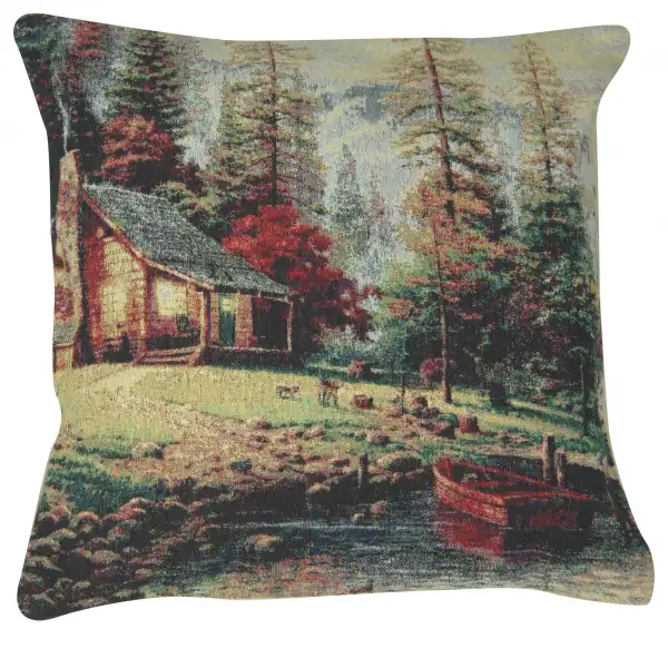 Lakeside Cabin Retreat Decorative Pillow Cushion Cover