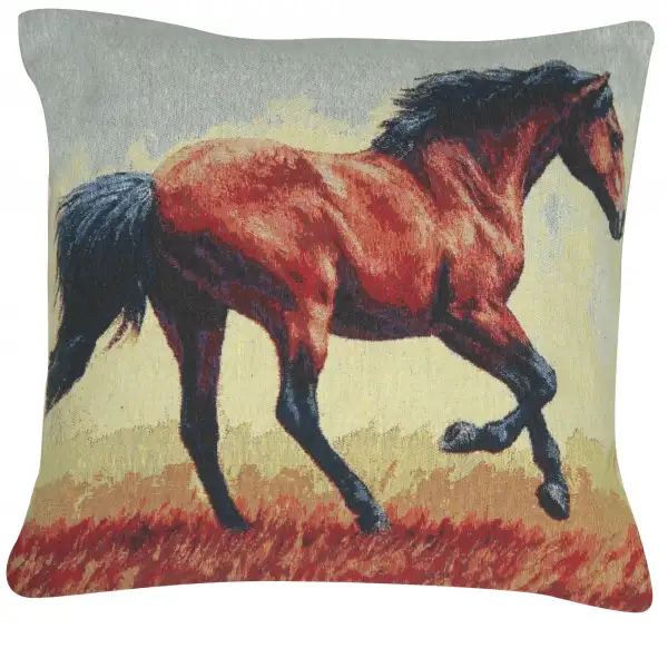 Running Thoroughbred Couch Pillow