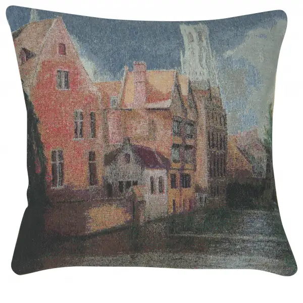 Scenic Village Decorative Floor Pillow Cushion Cover