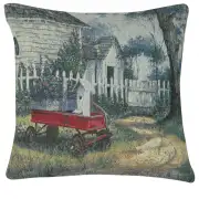 A Little Red Wagon Decorative Pillow Cushion Cover