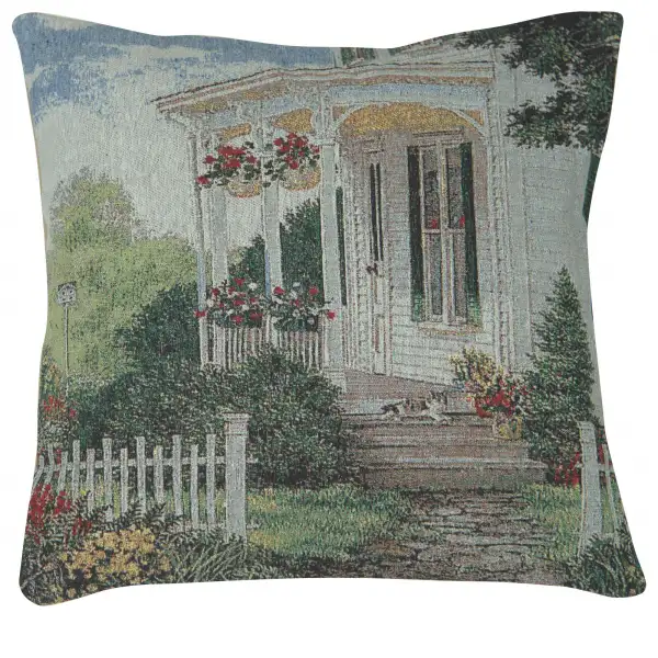 The Porch Cat Decorative Pillow Cushion Cover