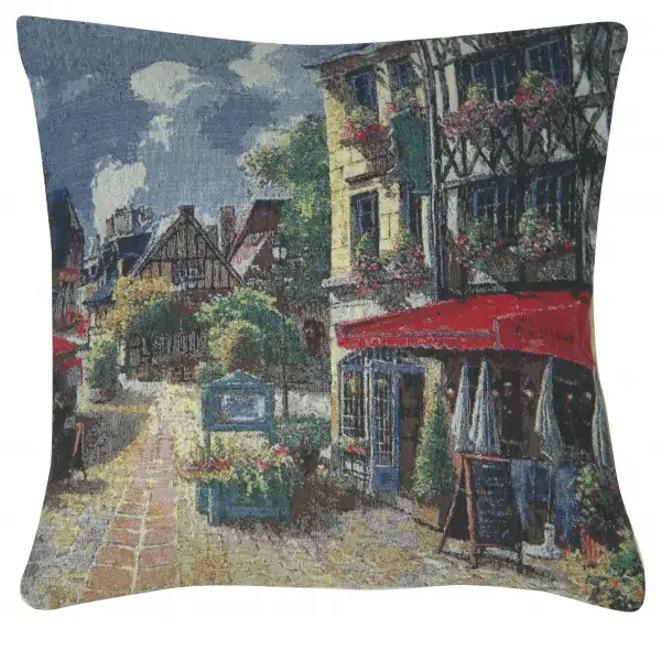 A Village Lane Decorative Floor Pillow Cushion Cover