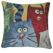 Cartoon Cats Decorative Pillow Cushion Cover