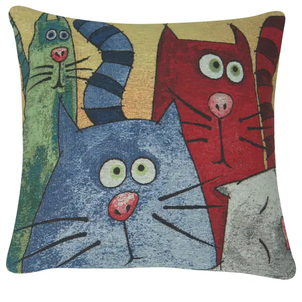 Cartoon Cats Decorative Floor Pillow Cushion Cover