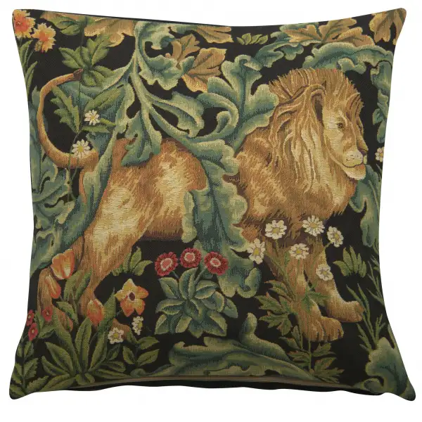 Lion By William Morris Belgian Cushion Cover - 18 in. x 18 in. Cotton/Viscose/Polyester by William Morris