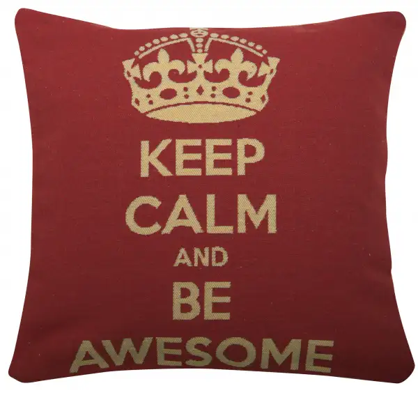 Keep Calm and Be Awesome Decorative Floor Pillow Cushion Cover