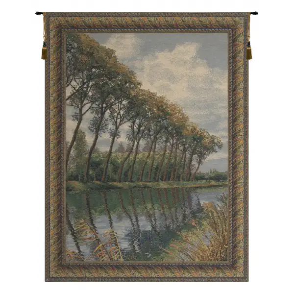 Canal in Flanders No Mill Belgian Tapestry Wall Hanging